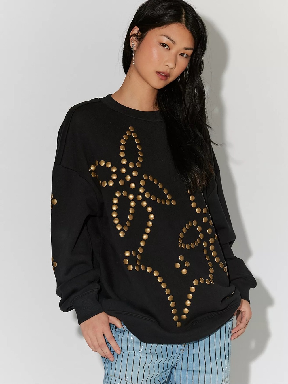 Free people Ragabond Stud Flower Pullover